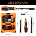 Jakemy JM-8160 33-in-1 Precision Screwdriver Set with Flexible Shaft, Anti-Slip Handle & CR-V Bits for Electronics. 