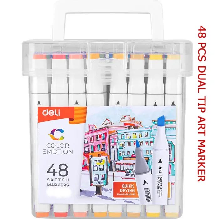Deli%20E70803-48%20Dual%20Tip%20Sketch%20Markers%20%E2%80%93%2048%20Colors,%20Brush%20&%20Chisel%20Tip%20Art%20Markers%20for%20Painting,%20Sketching,%20Calligraphy,%20Drawing%20&%20Coloring%20-%20Image%202