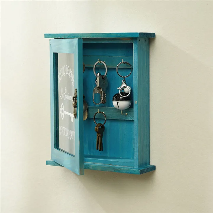 Wooden%20Key%20Box,%20Retro,%20Wall,%20Key%20Cabinet%20with%20Magnetic%20Door,%20Solid%20Wood%20Storage%20with%206%20Hooks%20Easy%20to%20Use%20-B%20-%20Image%202
