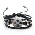 SONGDA Old Video Game Controller Men Leather Bracelet Novelty Handmade Glass Gem Art Photo Charm Bracelet Boys Gift Idea Jewelry. 