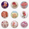Strawberry Shortcake Vintage Brite Soft Button Pin Customizable Fashion Hat Brooch Badge Cartoon Women Gift Lapel Pin Metal. 