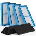 Filter As Shown Plastic 4 True HEPA Filters + 8 Carbon Booster Filters For AER1 HAPF30 Air Puri-Fiers. 