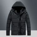 Winter Jacket Men Parka Lined Thicken Warm Outdoor Jacket Windproof Men Fashion Clothing Army Green Puffer Jacket With Hood. 
