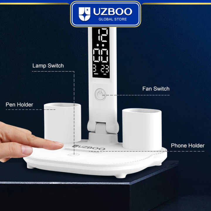UZBOO%20Desk%20Lamp%20Double-head%20Table%20Lamps%20Eye%20Protection%20Lights%203%20Color%20Touch%20Dimming%20Lamp%20Desk%20Light%20Modern%20Table%20Lamp%20With%20Fan%20Function%20Work%20And%20Pen%20Container%20Function%20Easy%20Use%20For%20Office%20Dormitory%20Bedroom%20-%20Image%208