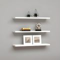 Black/White Floating Shelf Set of 1/2/3,Wall Hanging Shelf,Home Decoration Shelf,Storage Shelves Display Racks Home Decor Wall shelve for Living Room, Office Shelves, Book Shelf Size:19x6 inch.