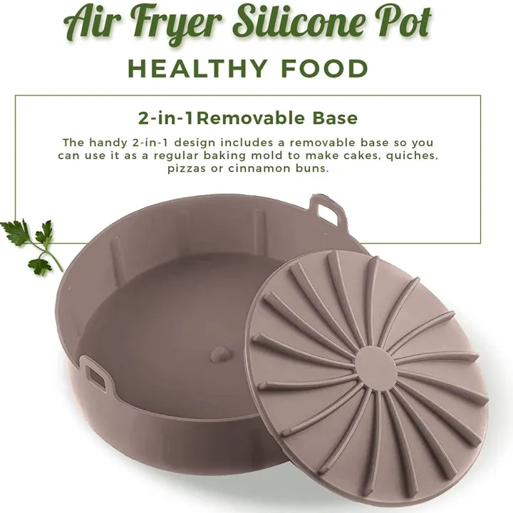 Air%20Fryer%20Silicone%20Pot,%20with%20Removable%20Base,Accessories%20Brown%207.5Inch%20-%20Image%204