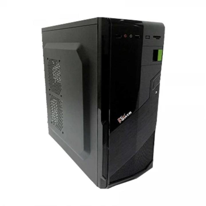 PC Power 180J Mid Tower Black Desktop Casing with Standard PSU (Dual USB 3.0)