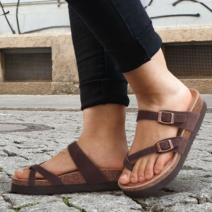Comwarm%20Classic%20Cork%20Sandals%20For%20Women%20Fashion%20Thick%20Soles%20Beach%20Sandals%20Cozy%20Casual%20House%20Flats%20Slippers%20With%20Adjustable%20Buckle%20-%20Image%206