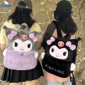 New Sanrio Cartoon Lovely Plush Backpack Cinnamoroll Kuromi Girl Heart Large Capacity My Melody Shoulders Bag Kid Christmas Gift.