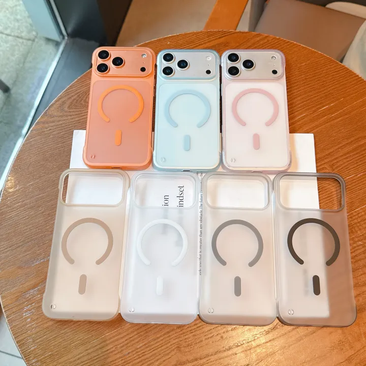 HOCE%20Frameless%20Matte%20Magnetic%20Phone%20Cases%20For%20iPhone%2011%2012%2013%2014%2015%2016%2017%20Pro%20Max%2014%2015%2016%20Plus%20MagSafe%20Case%20Hard%20PC%20Translucent%20Back%20Cover%20-%20Image%209