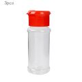 3Pcs Plastic Spice Salt Pepper Shaker Seasoning Jar Portable Camping Condiment Vinegar Bottle Kitchen Cruet 100 Ml. 