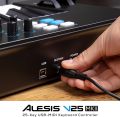 Alesis V25 - 25-Key Mk2 USB MIDI Keyboard Controller with Backlit Pads, 4 Assignable Knobs and Buttons, Professional Software Suite Included. 