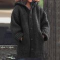 Autumn Winter Hooded Sweater Fashion Women Long Sleeve Knitting Cardigan Sweaters Female Warm Cardigan Pull Femme jersey mujer. 