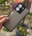 Camera Protection Bumper Phone Cases For Xiaomi Redmi 13C Matte Translucent Shockproof Back Cover.