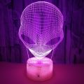 Alien 3D Illusion Lamp Acrylic Night Light with Touch Remote Hologram Table Lamp 7 Colors Changing Room Decor Birthday Gifts. 