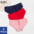 BZEL 3PCS/Set Women Panties Low Waist Seamless Female Underwear Sports Breathable Briefs Girl Underpants. 