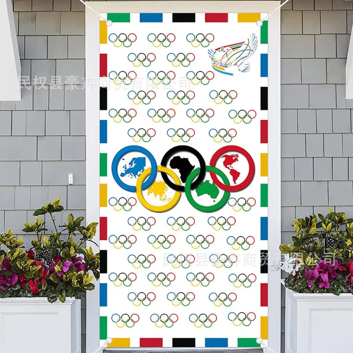 New%20five%20ring%20door%20curtain%20flag%20background%20cloth%20sports%20themed%20party%20photo%20hanging%20cloth%20-%20Image%203