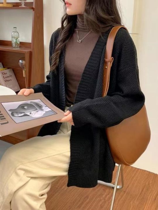 Autumn%20and%20Winter%20New%202022%20Sweater%20Knitted%20Cardigan%20Women's%20Thick%20Knitted%20Loose%20Lazy%20French%20Retro%20Mid-Length%20Coat%20-%20Image%207
