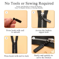 5Pcs Universal Metal Zipper Puller, Zipper Slider Head Repair Kit, Detachable Zip for Clothing Jacket, Bag, Luggage, Handles for Buckle, Sewing Accessories. 