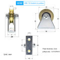 1Set Bracket Pulley 6mm Wire Rope Pulley Fixed Roller Over-line Hanging Wheel Guide Wheel U Wheel 6.4*32*8. 