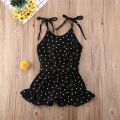 New ummer Toddler Kid Baby Girl Floral Print Bohemian Holiday trappy Romper Bodyuit Jumpuit Clothe Outfit.