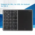 Wireless Numeric Keypad, Portable Size Number Keypad Touchpad Design for Office. 