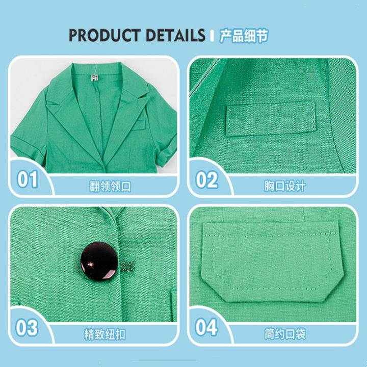 Boys%20Summer%20Short%20Sleeve%20Suit%20Jacket%20Shorts%20Formal%20Dress%20Kid%20Solid%20Color%20Blazer%20Wedding%20Clothes%20Set%20Child%20Tuxedo%20Toddler%20Costume%20-%20Image%206