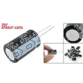 4700uF 25V Capacitor RADIAL Electrolytic Capacitor 4700uF Capacitor 25V Radial Polarized Aluminum Electrolytic Capacitors 2 Pin Leads Connections Leg. 