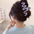Dopamine Creamy Color Geometry Wave Line Back Head Hair Claw Hair Claw Clip Mystic.