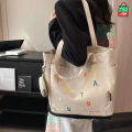 TAG Lifestyle Exclusive Design embroidery Canvas Tote Bag, Fashionable Top Handle With four Outside Pockets Trendy Fashionable Tote Bag for University, College Students Girls And Women.