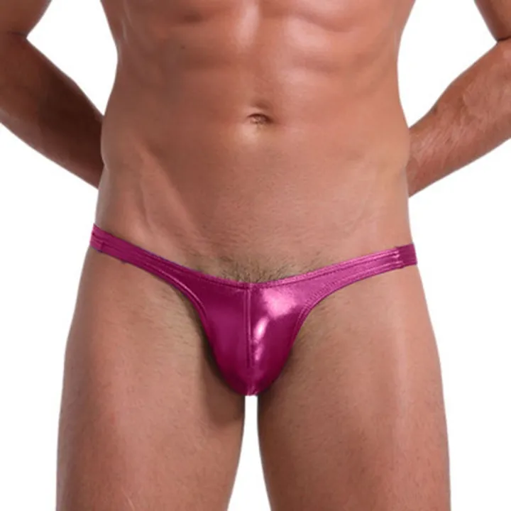 Men%20Oil%20Shiny%20Thong%20Leather%20Panties%20Like%20T-back%20Underwear%20Male%20Stretchy%20G-string%20Solid%20Mini%20Bikini%20Thong%20Bulge%20Pouch%20Pants%20-%20Image%203