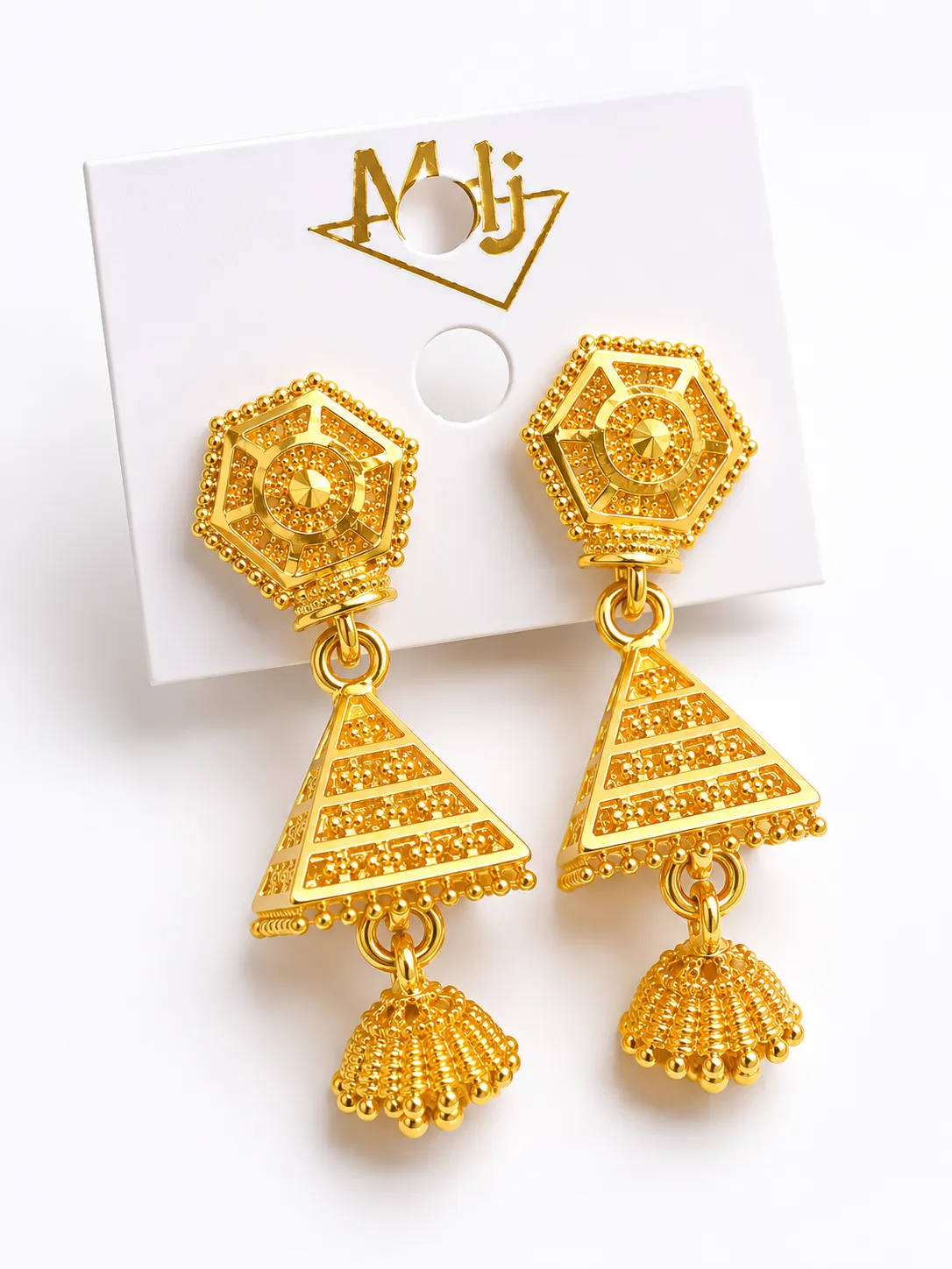 Elegant Golden Jhumka Earrings for Women | Premium Traditional Earrings