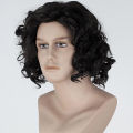HAIRJOY Synthetic Hair Wigs Brown Short Curly Layered Wig for Men.