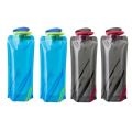 Foldable Water Bottles Flexible Reusable Travel Water Bottle Plastic Water Pouch Soft Flask Water Bag With Carabiner ClipBasketball.