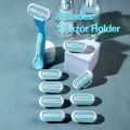 Beauty Safety Razor For Women, 3-Layers Replacement Blades, Women's Shaver With Lube Strip, Safety Shaving Set, Classic Shaving.