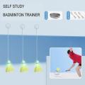 Badminton Rebound Trainer Professional Elastic Badminton Trainer Set Self-study Shuttlecock Rebound Training Set. 