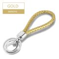 15 Colors PU Leather Braided Woven Rope Double Rings Fit DIY bag Pendant Key Chains Holder Car Keyrings Men Women Keychains K224.