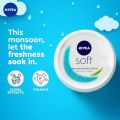 Nivea Soft Playful Peach Light Moisturizer Cream for Face Hands and Body (200 ml). 