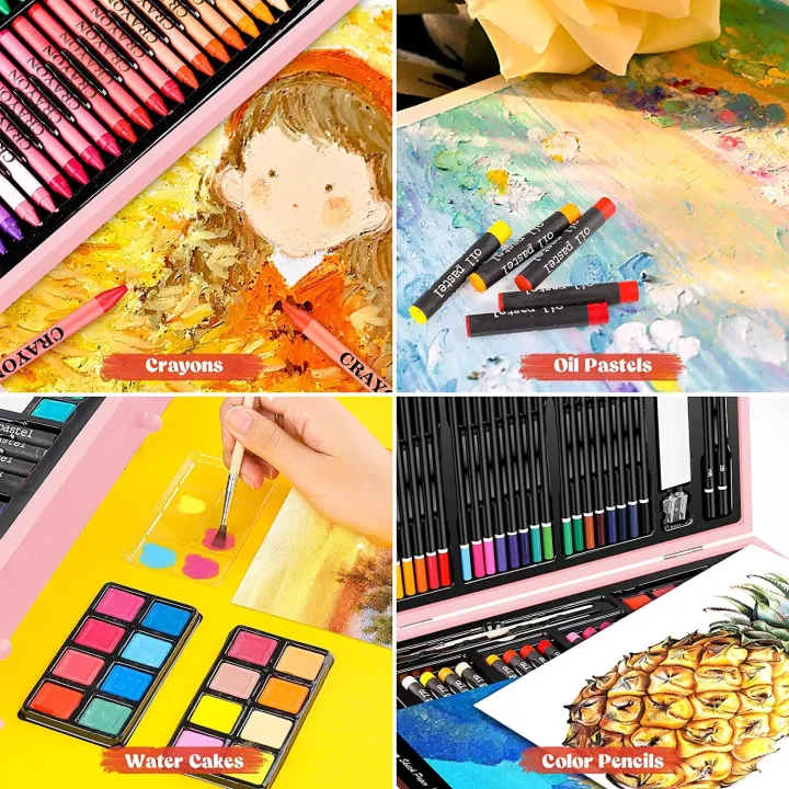 145%20Pcs%20Art%20Set%20Box%20&%20Drawing%20Kit%20with%20Crayons,%20Oil%20Pastels,%20Colored%20Pencil%20Deluxe%20Gift%20Art%20-%20Image%207