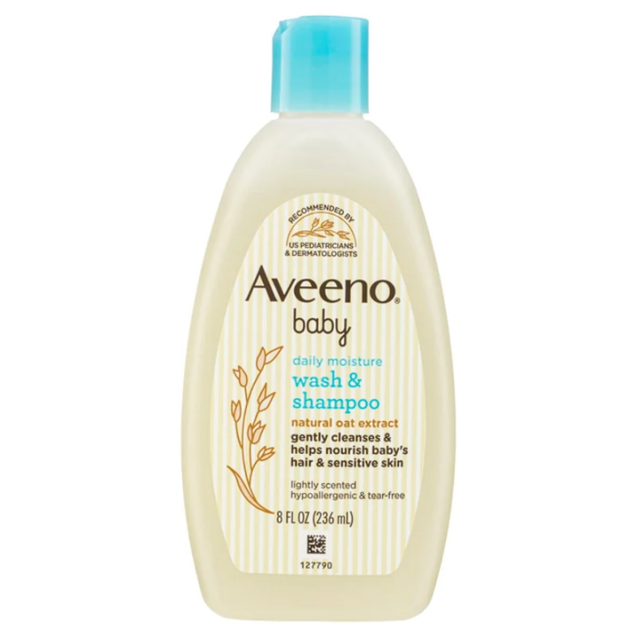 Aveeno Baby Daily Moisture Wash & Shampoo – 236ml