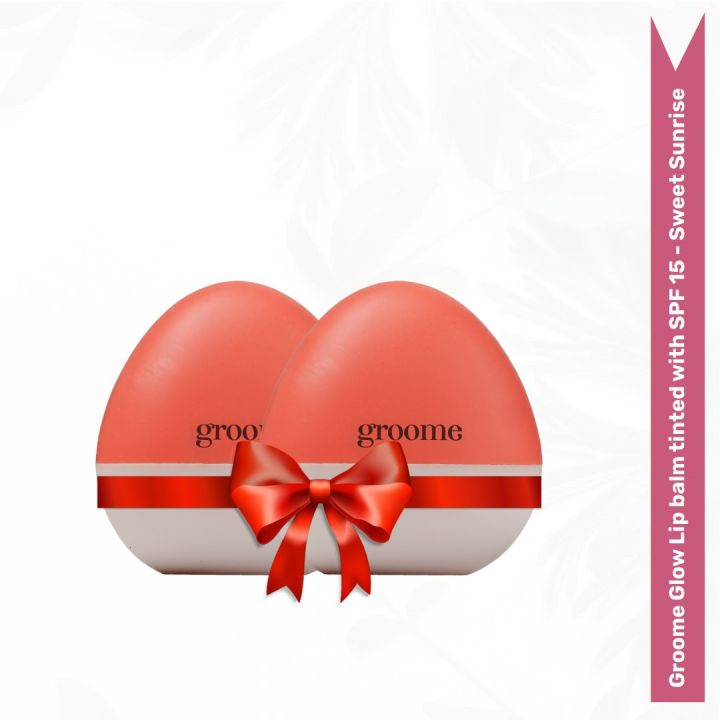 Buy Groome Glow Lip balm tinted with SPF 15 – Sweet Sunrise 24-hour moisture healer SPF 15 tinted and Get one Free