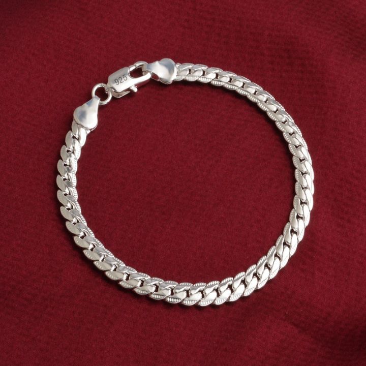 【Sooledead】(NEW)5mm link gold silver color bracelet mens chain boys wholesale drop ship Jewelry