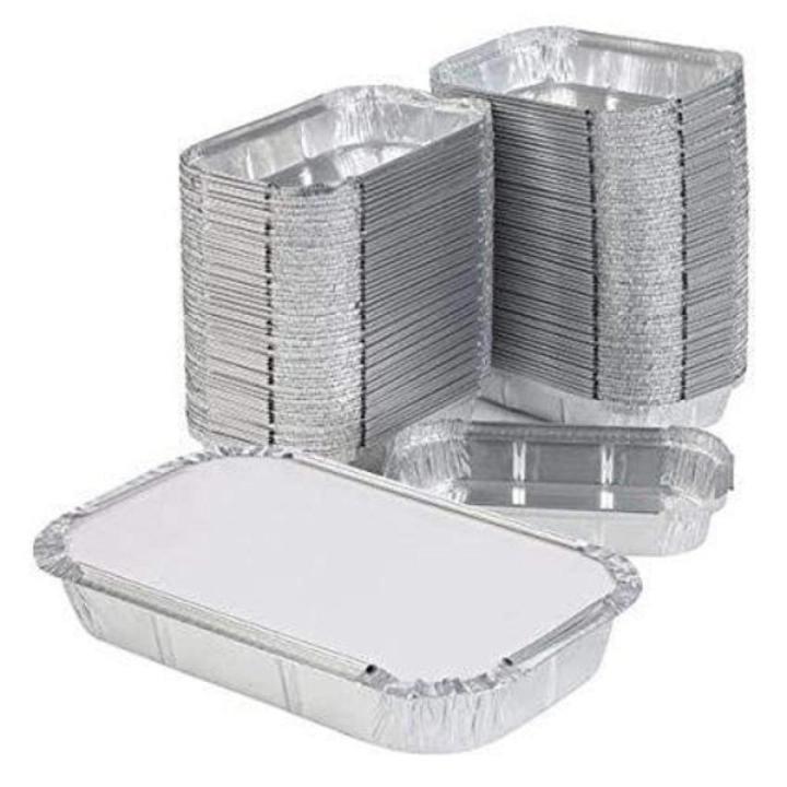 Aluminium Foil Container Box 450 Ml 50 Pcs - Tiffin Box For Office