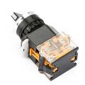 Round 22mm Rotary Selector Switches 2 Positions NC + NO Self Locking. 