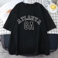 Atlanta Georgia Letter Printed Male Tee Clothing American Vintage Casual Tops Street Hip Hop Tops Trend Oversize Men T-Shirts. 