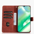Biruiqu For Realme C33 New Business Minimalist Flip Style Leather Anti Fall Protective Back Cover. 