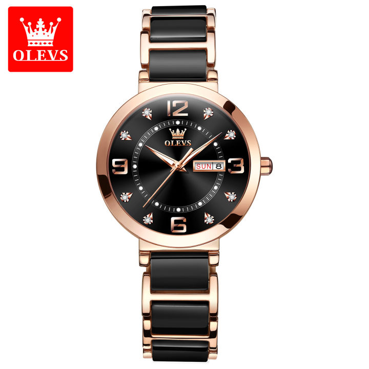 Olevs%205877%20White%20Ceramics%20Watchstrap%20Analog%20Wristwatch%20for%20Women%20-%20Image%202