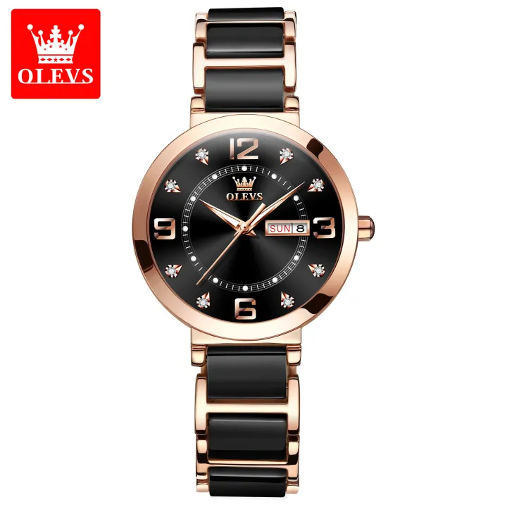 Olevs%205877%20White%20Ceramics%20Watchstrap%20Analog%20Wristwatch%20for%20Women%20-%20Image%202