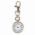 R ze Quartz Movement Keychain Keyring Watch Pocket Watch Round Dial. 
