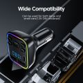 Car Bluetooth FM Transmitter Dual USB Car Charger Fast Charging Type C Car Phone Charger U Disk Play Mp3 Player Handsfree Call. 